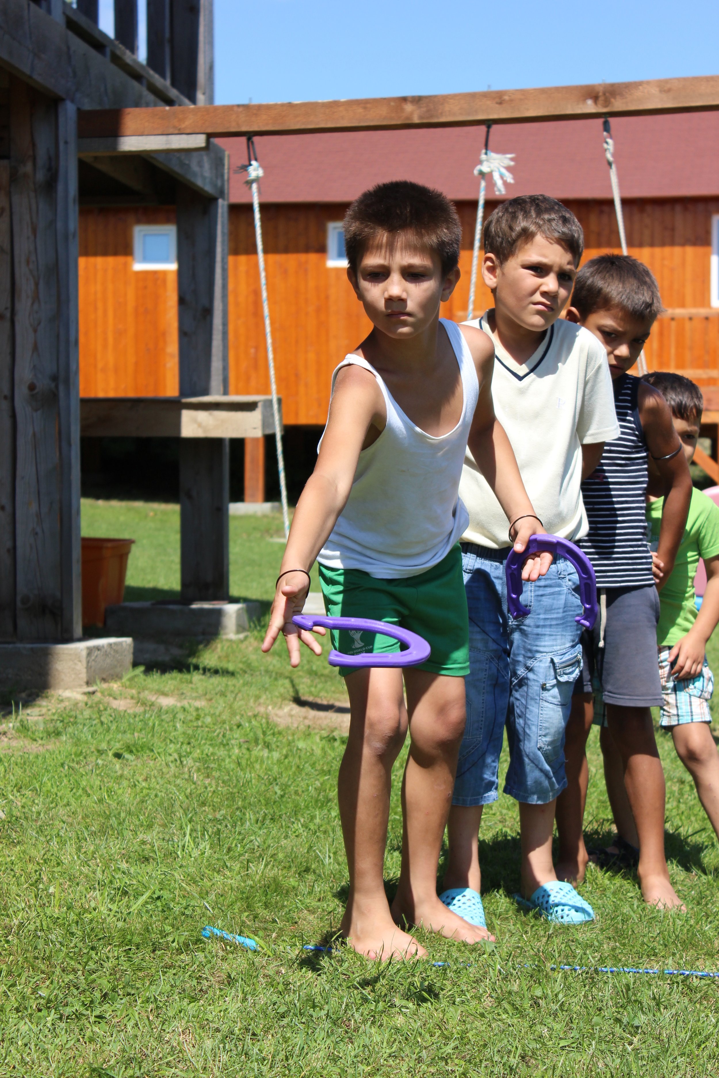 We played lots of games! Like horseshoes...