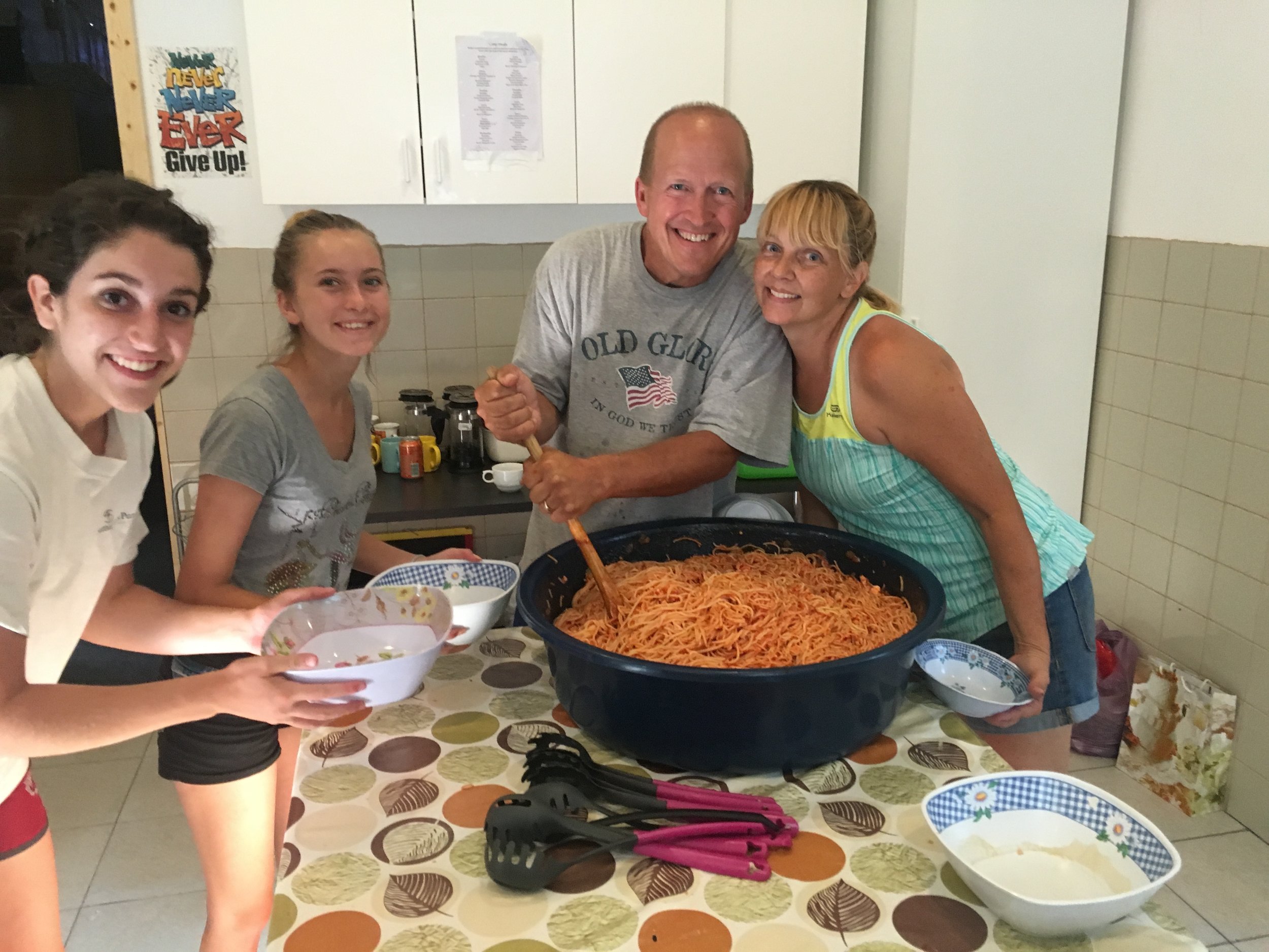 ...helped in the kitchen,