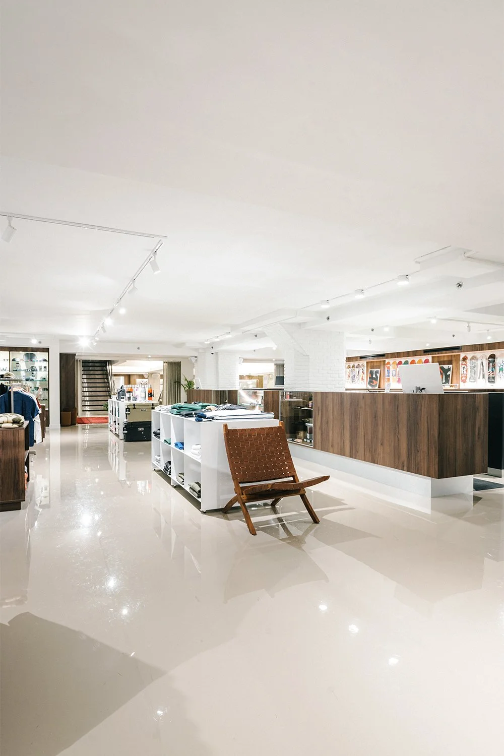 Open retail circulation and central display area designed by Finkel' for Empire’s flagship store