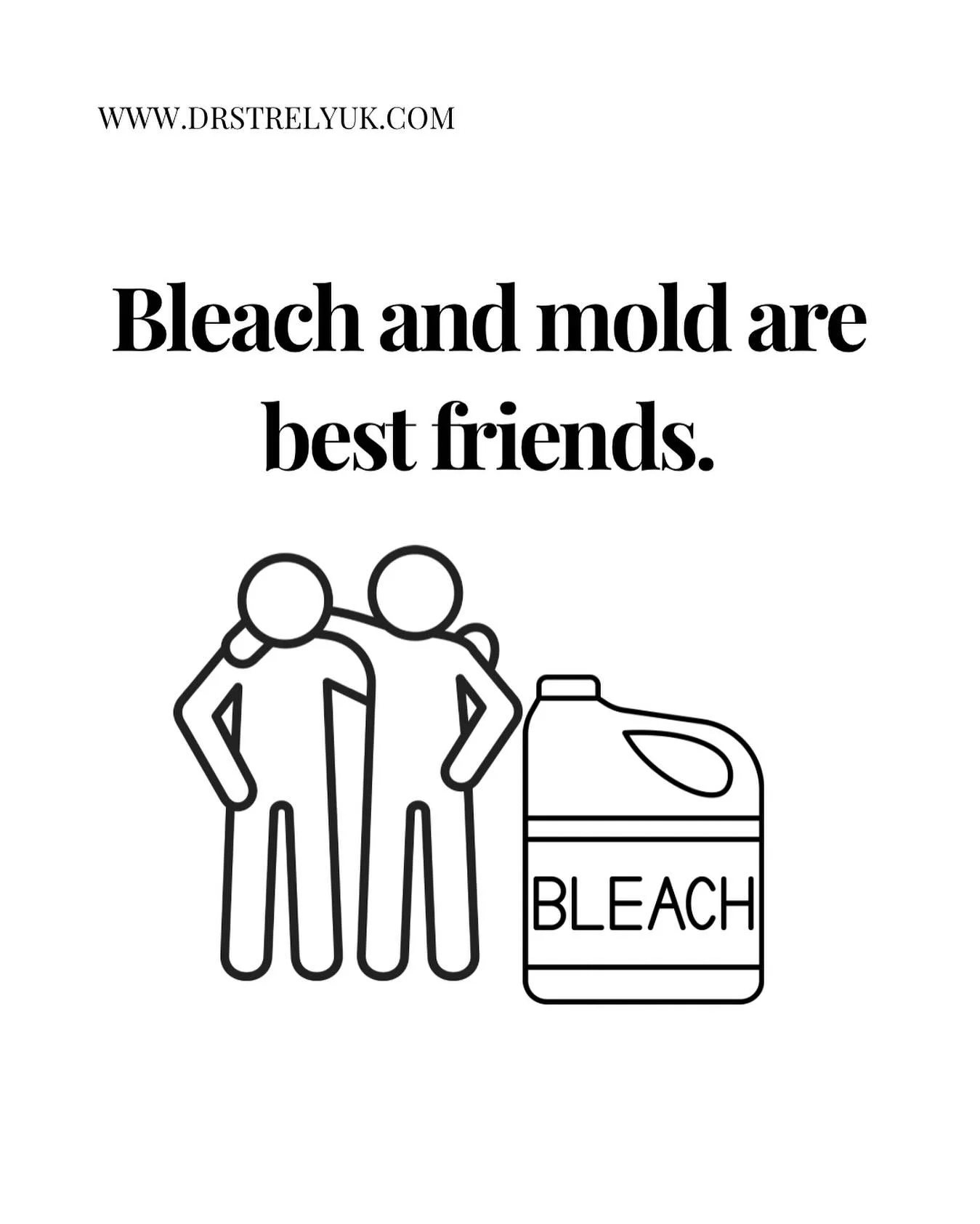Bleach is more that 90% water. The rest of the solution is sodium hypochlorite, a compound that contains chlorine.

Bleach = WATER + chlorine

When bleach is applied to a surface, the chlorine evaporates fast and leaves behind a LOT of water.

Now th