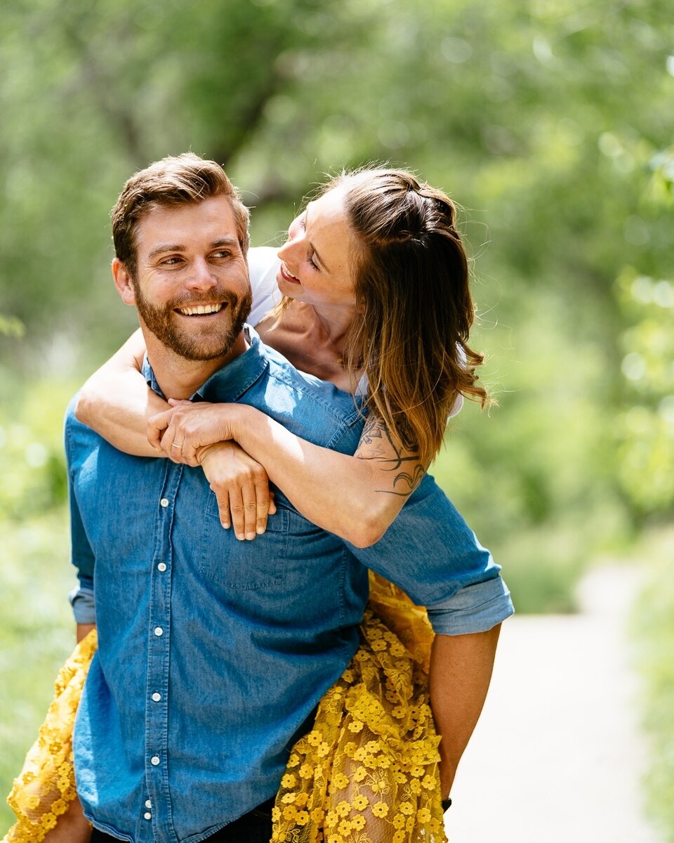 An engagement session can be such a fun window into the personality of a couple.  From your outfits to the posing and even the location, every little bit can be a reflection of the two of you and the pictures you want to create!  Are we going for fun