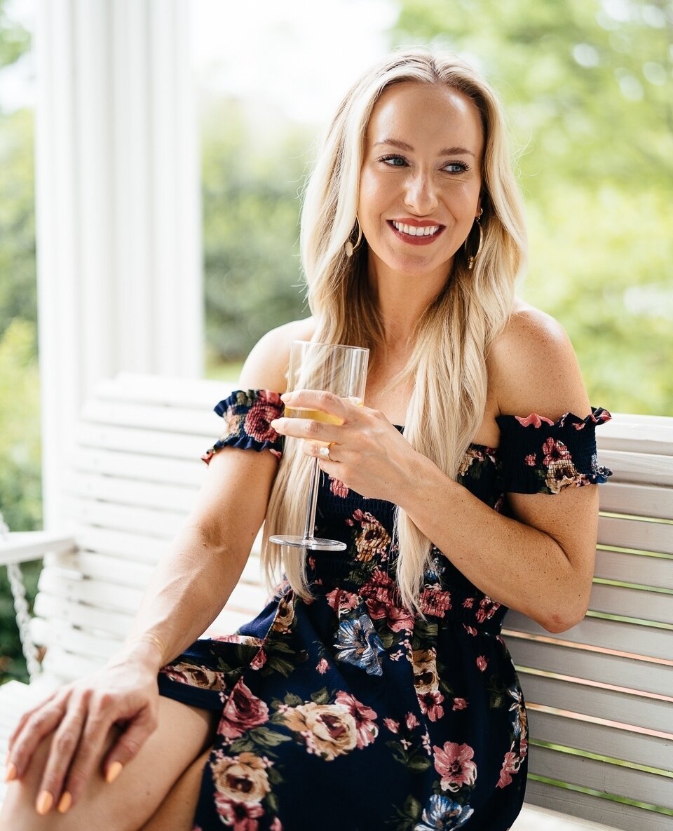 Nothing like a glass of wine in the afternoon on a porch swing!  Who says a wedding celebration can't be a whole weekend long. I've been hearing more and more about extra wedding events like bridal brunches and post toasts before and after the weddin