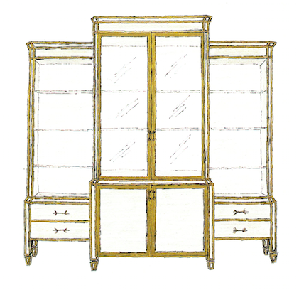 Custom Mirrored Cabinet Design, Slovack-Bass Project with Michelle Glennon & Team