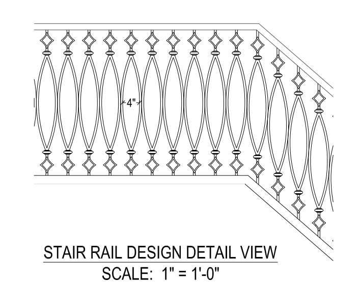 Custom Iron Stair Rail Design, Slovack-Bass Project with Michelle Glennon & Team