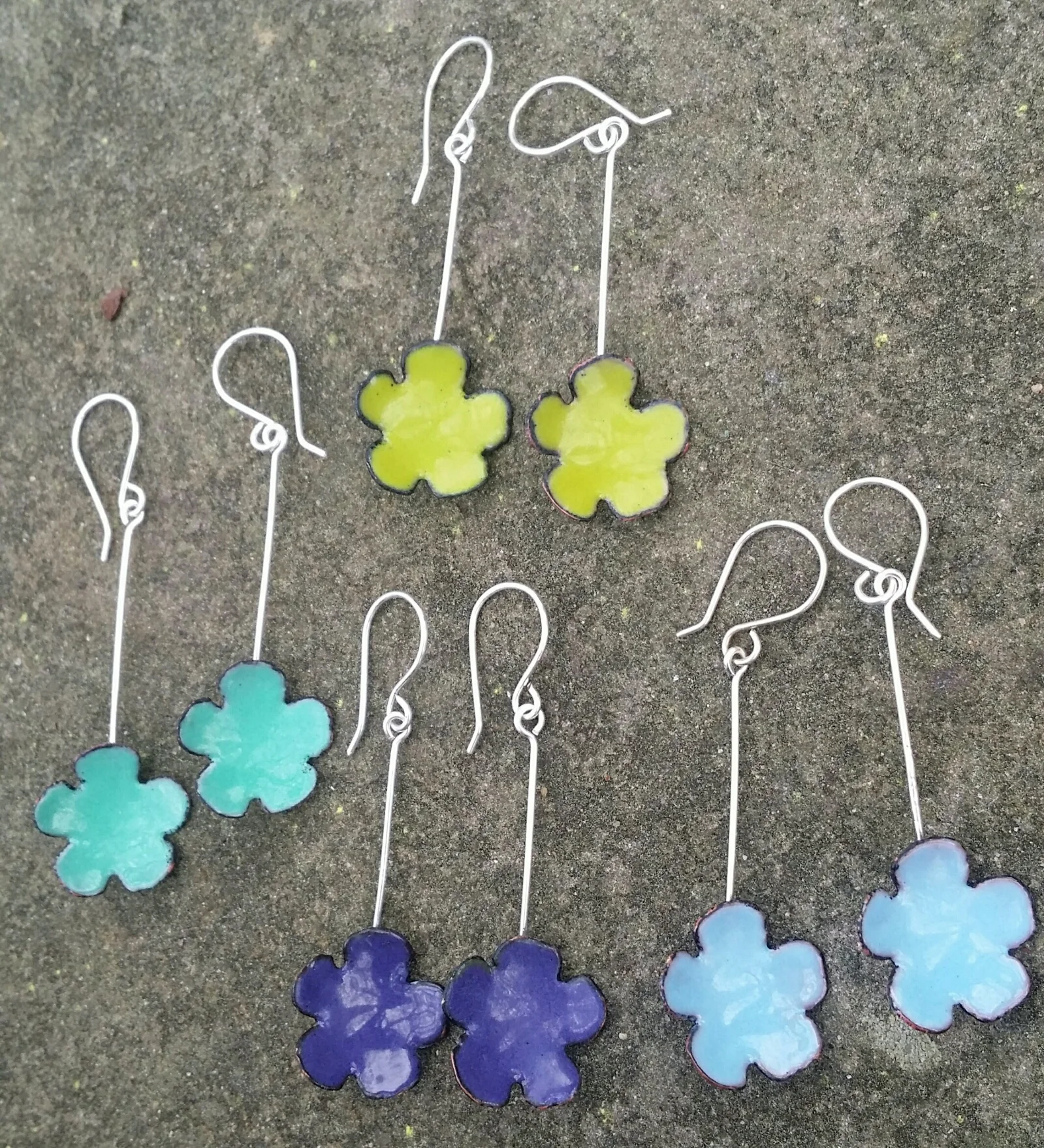 Sundresses can take big jewelry and lots of bright colors. These earrings are the right mix of both.
