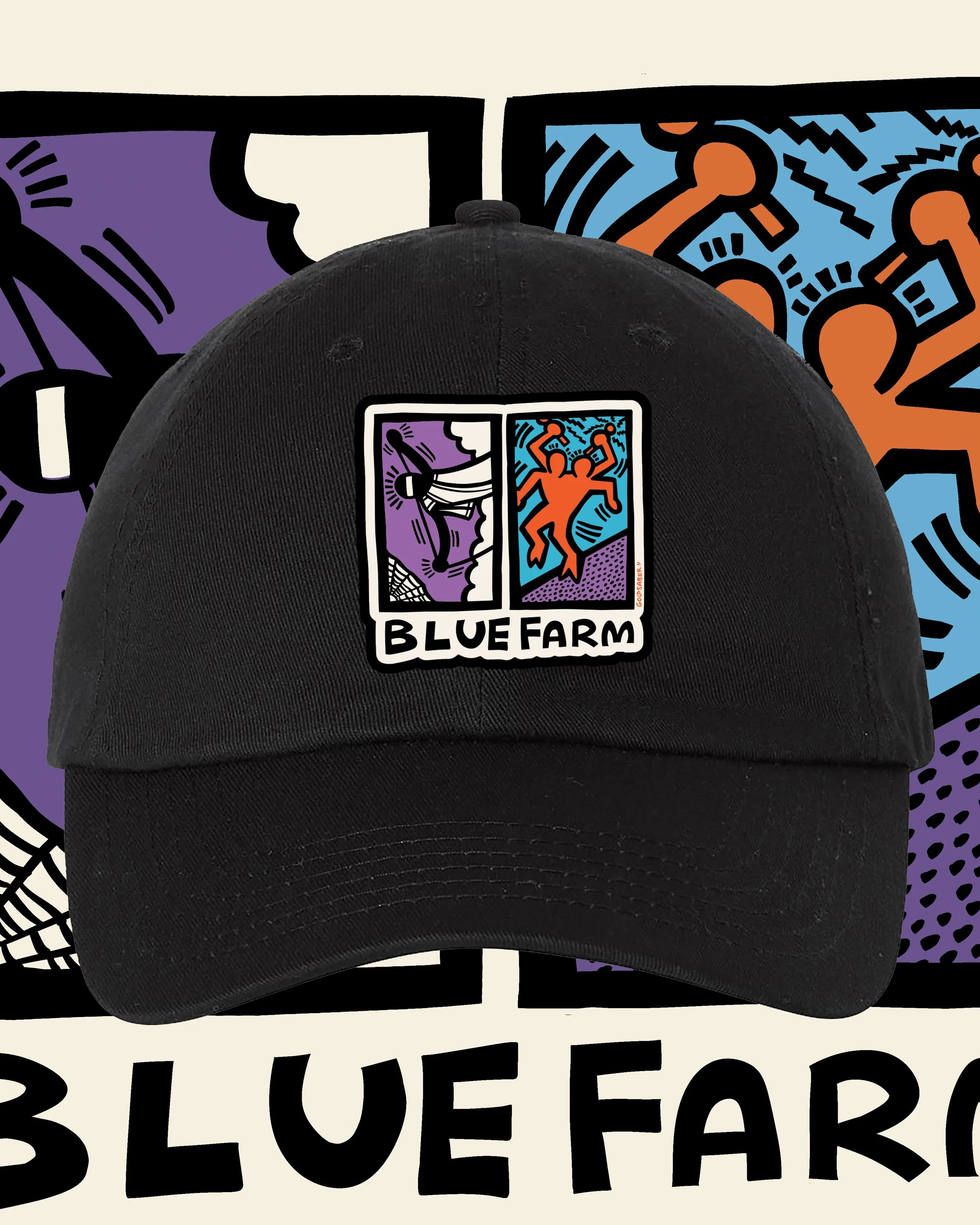 ***GOLDSABER*** BLUE FARM BLACK CAP