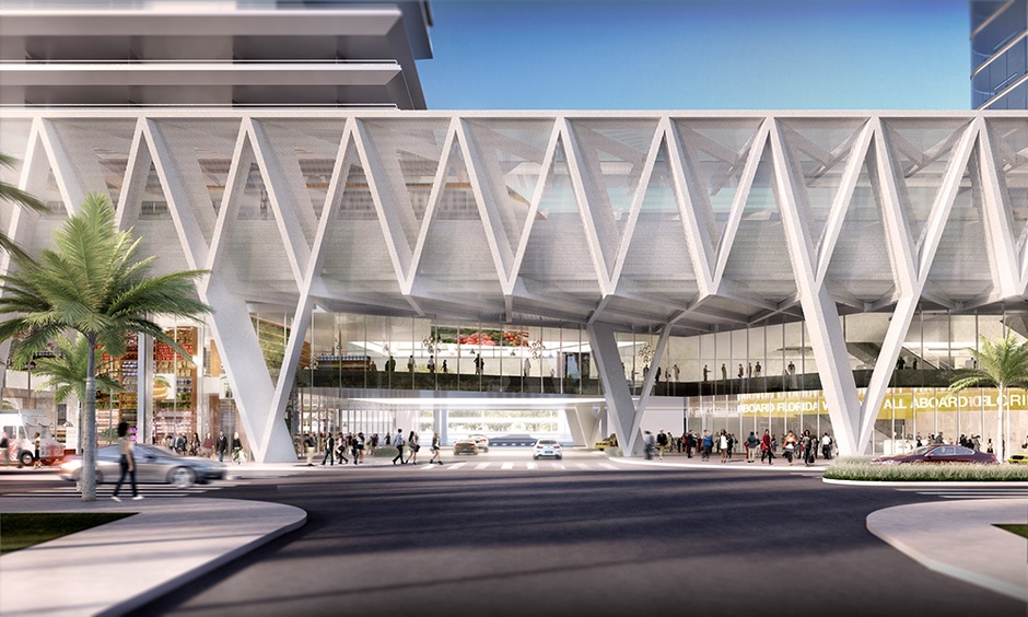 A rendering of All Aboard Florida's Miami Station. (All Aboard Florida)