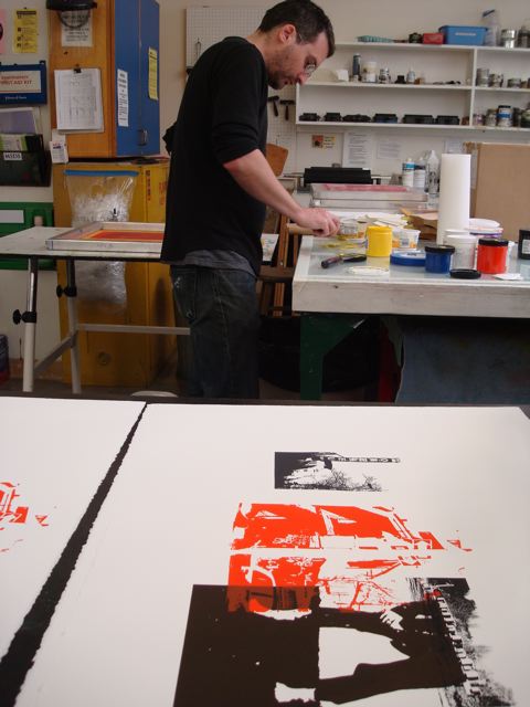   Printing residency with Thomas Sprenkle at OCAC print studio, Portland, Oregon.  