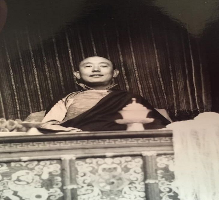 Figure 4: My grandfather, Trinley Gyatso, in his late twenties at the Chusang Monastery c. 1964