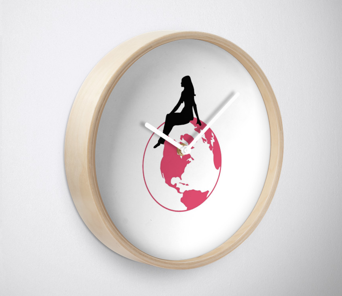 World Girl Wall Clock