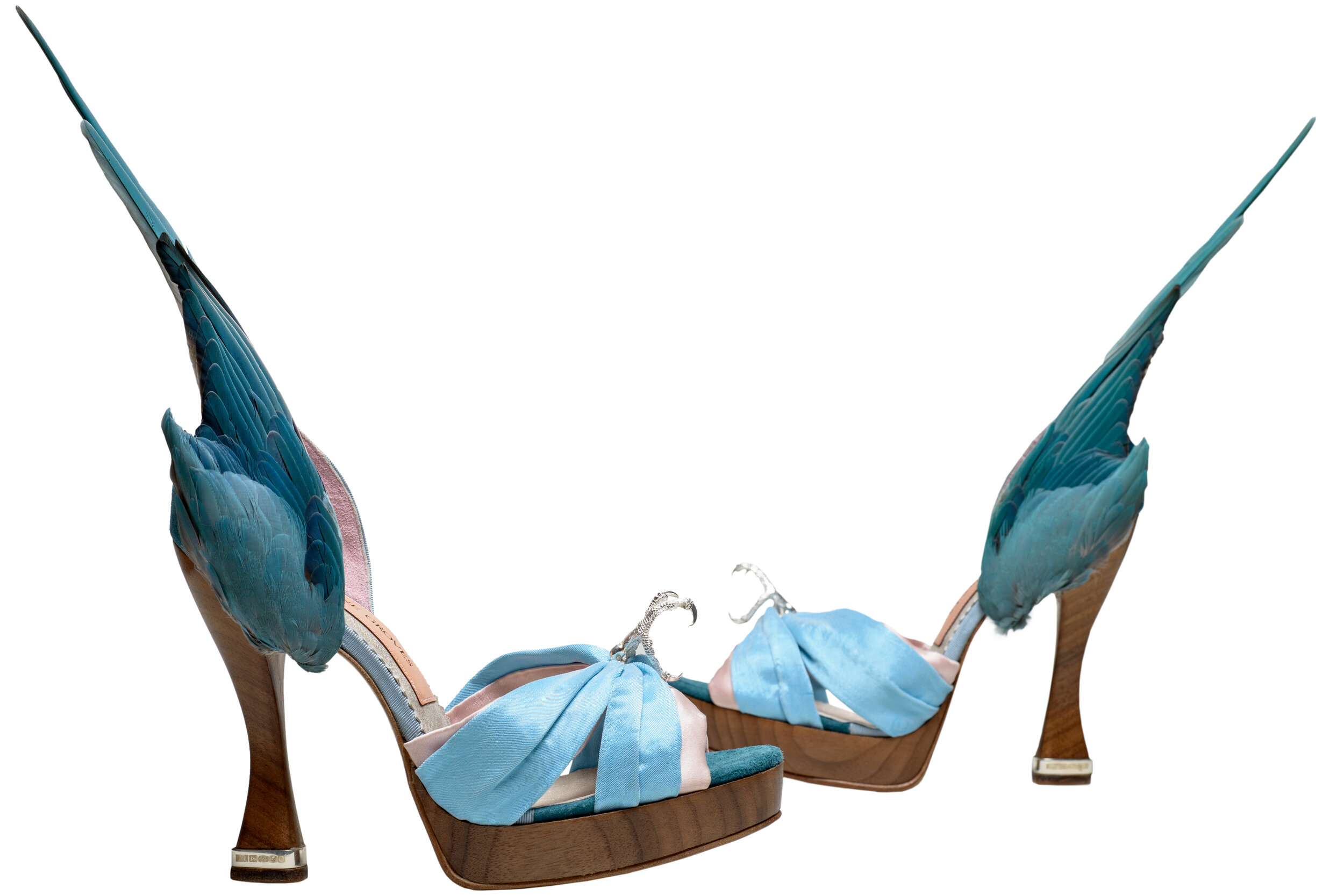 Caroline Groves's "Turquoise Parakeet" shoes