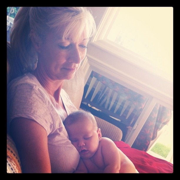 my mom and my baby