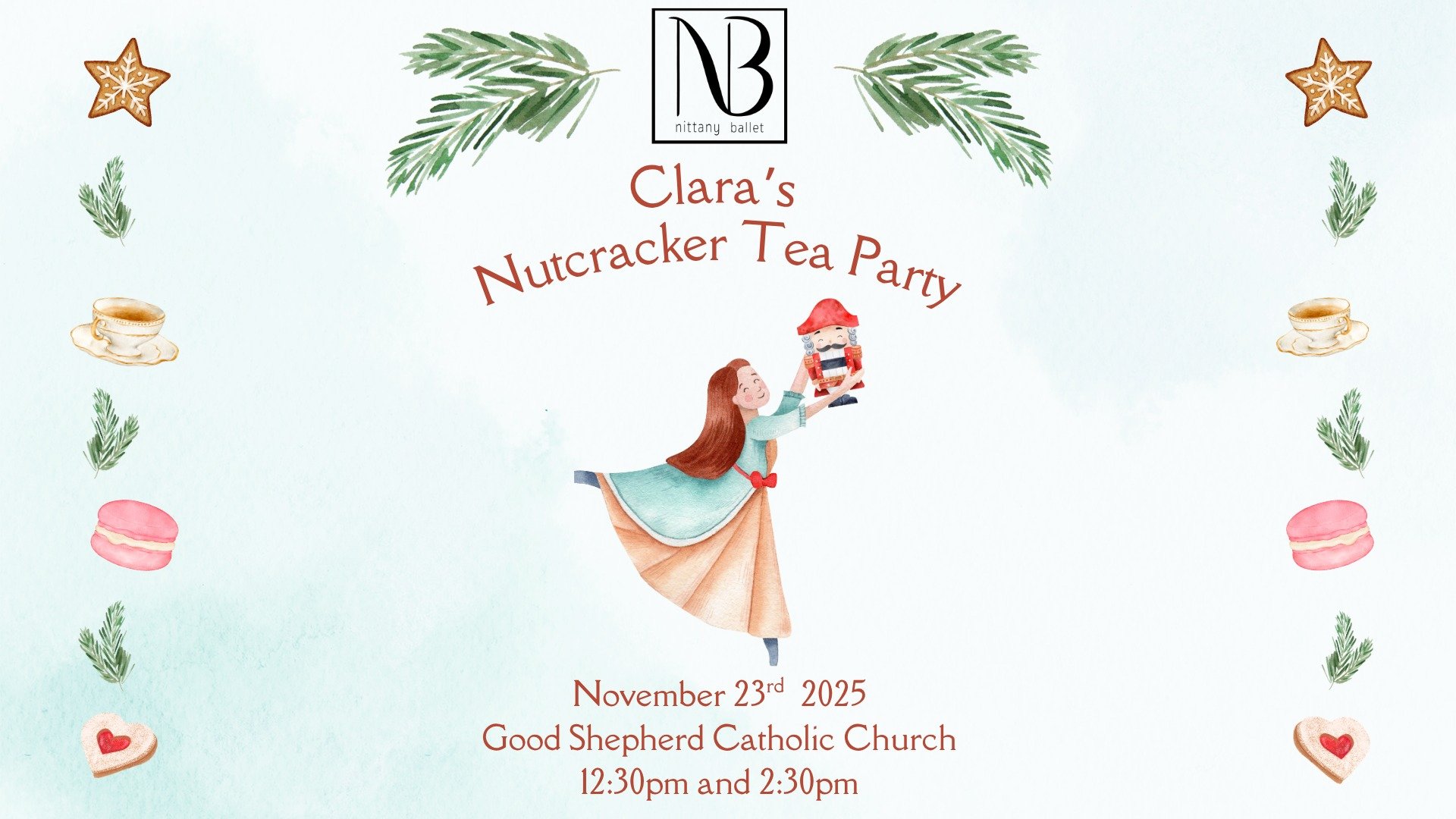 Tickets for Clara's Nutcracker Tea Party go on sale tomorrow (October 27) at noon. This event sold out in 24 hours last year. We've opened up a few more spaces, but it continues to be very popular, so make sure to set a reminder.  Link to tickets in 