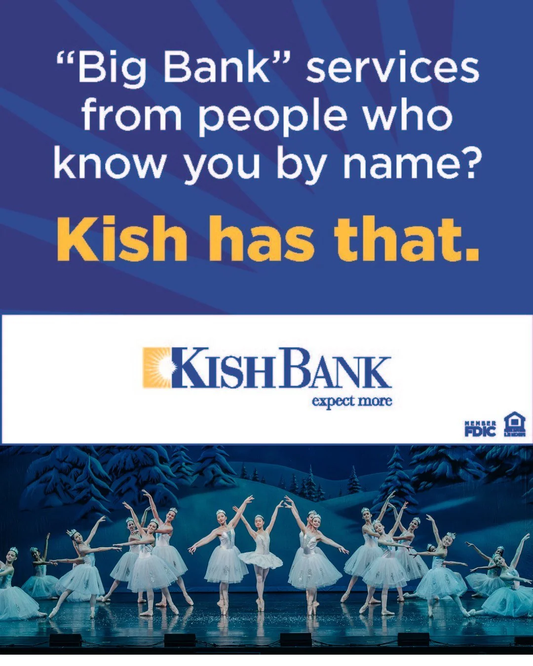 Thank you to Gold Sponsor Kish Bank: Proud to Support Local Arts in Central PA. (@kishbank )

Join us for Nittany Ballet's The Nutcracker, December 13 &amp; 14 at Eisenhower Auditorium on the Penn State University Park Campus. Tickets on sale now at 