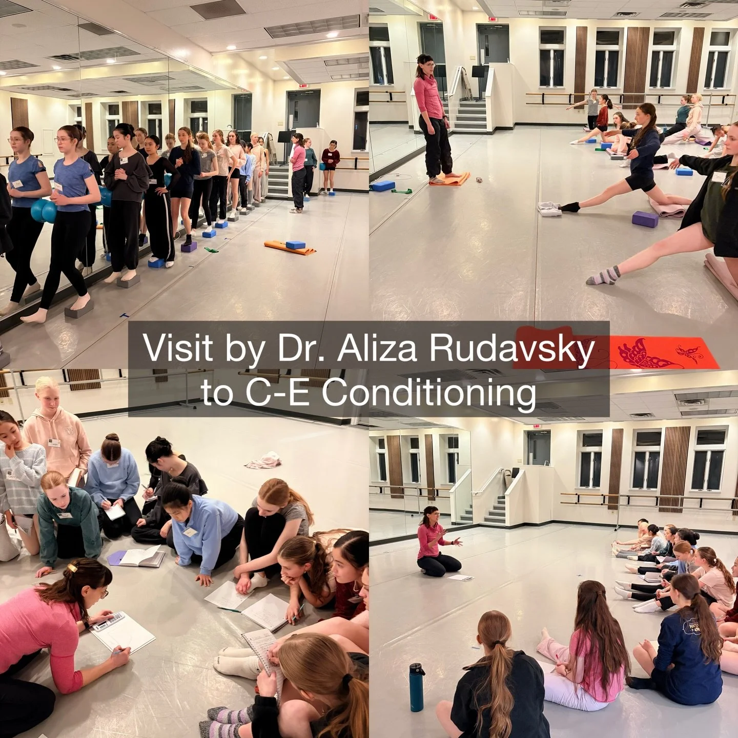 Thank you Dr. Rudavsky for sharing your knowledge with our dancers! Our students loved learning about the effects of hip mobility, the role of muscle cross bridges, and targeted exercises for mobility and strength for turnout. #nittanyballet #strengt