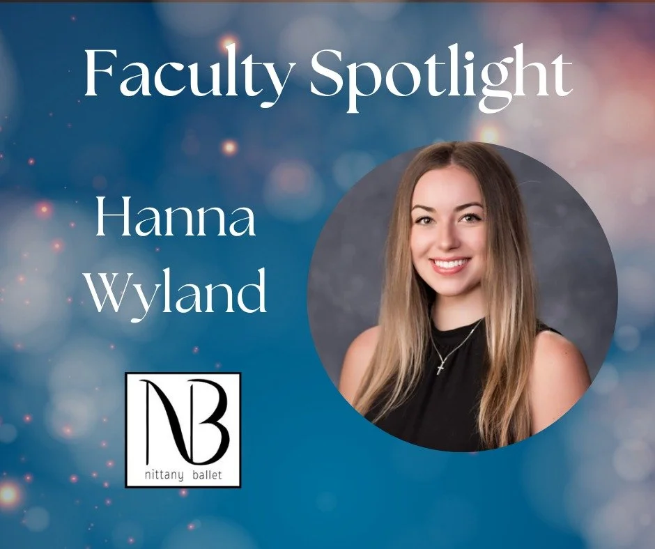 Happy #FacultyFriday ! This week we're featuring of of the faculty who joined us this year: Hanna Wyland began her ballet training at the Allegheny Ballet Company under the direction of Connor Weigand, Jennifer Bryan, Brandon Porter, and other distin