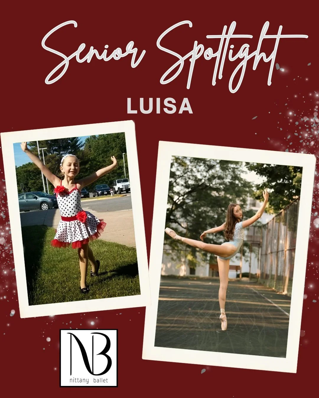 Our final Nittany Ballet senior, Luisa will be training as a member of Louisville Ballet's Studio Company! Congratulations to all our graduating seniors! #ballet #classof2026 #louballet  @louballet