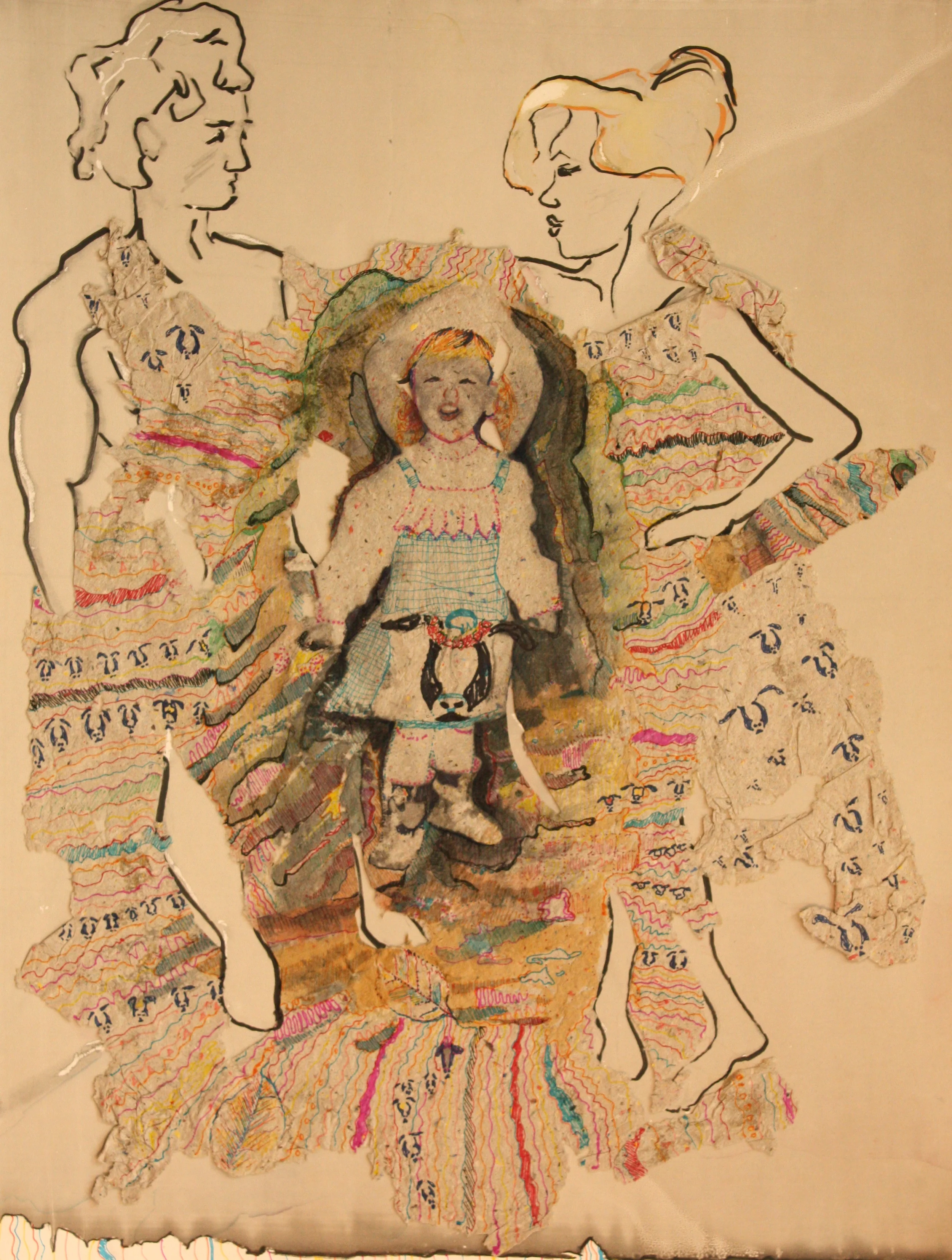  18"x24", mixed media collage, 2011. 