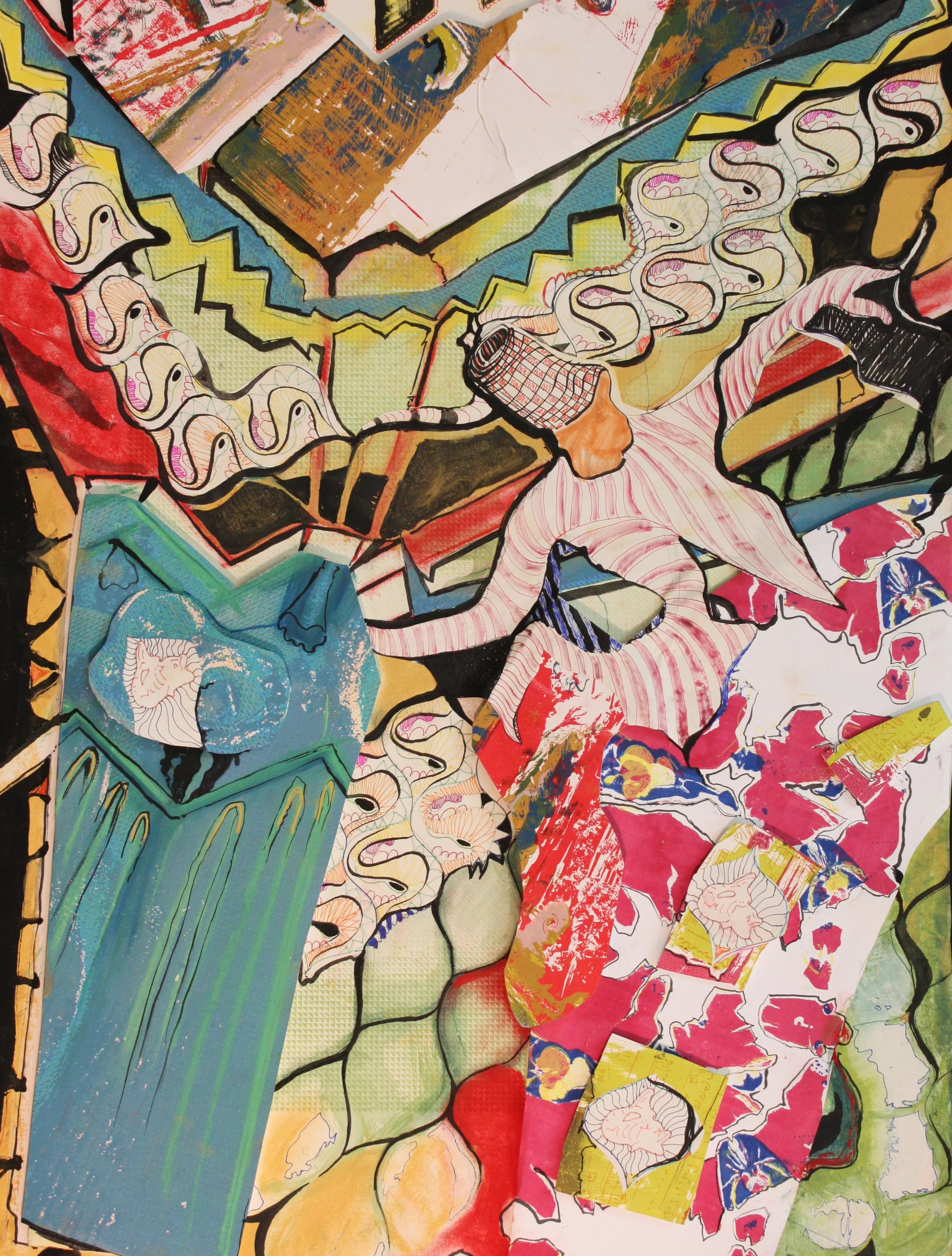  23.5"x31", mixed media collage, 2014. 