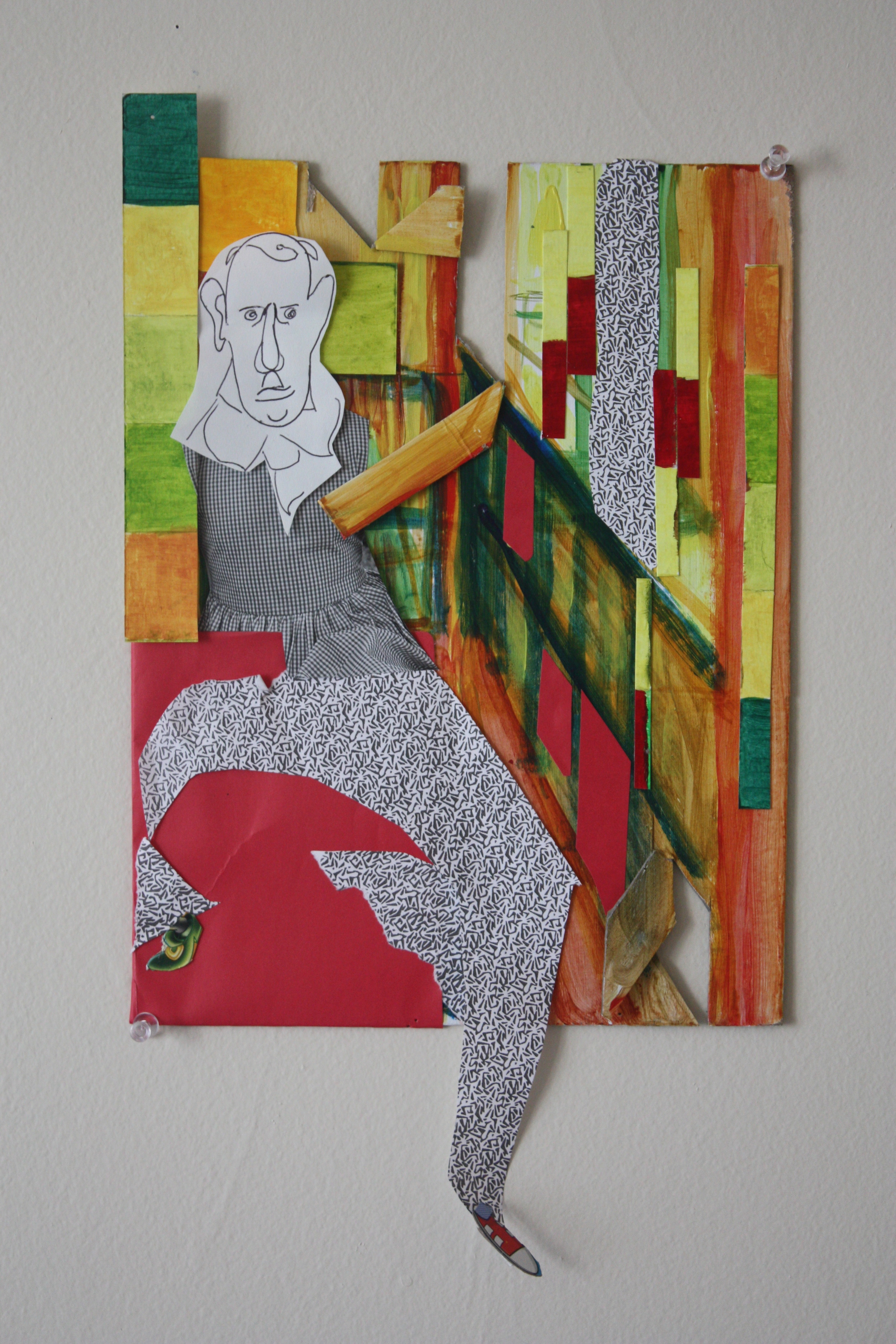 collage on matte board, 2011.