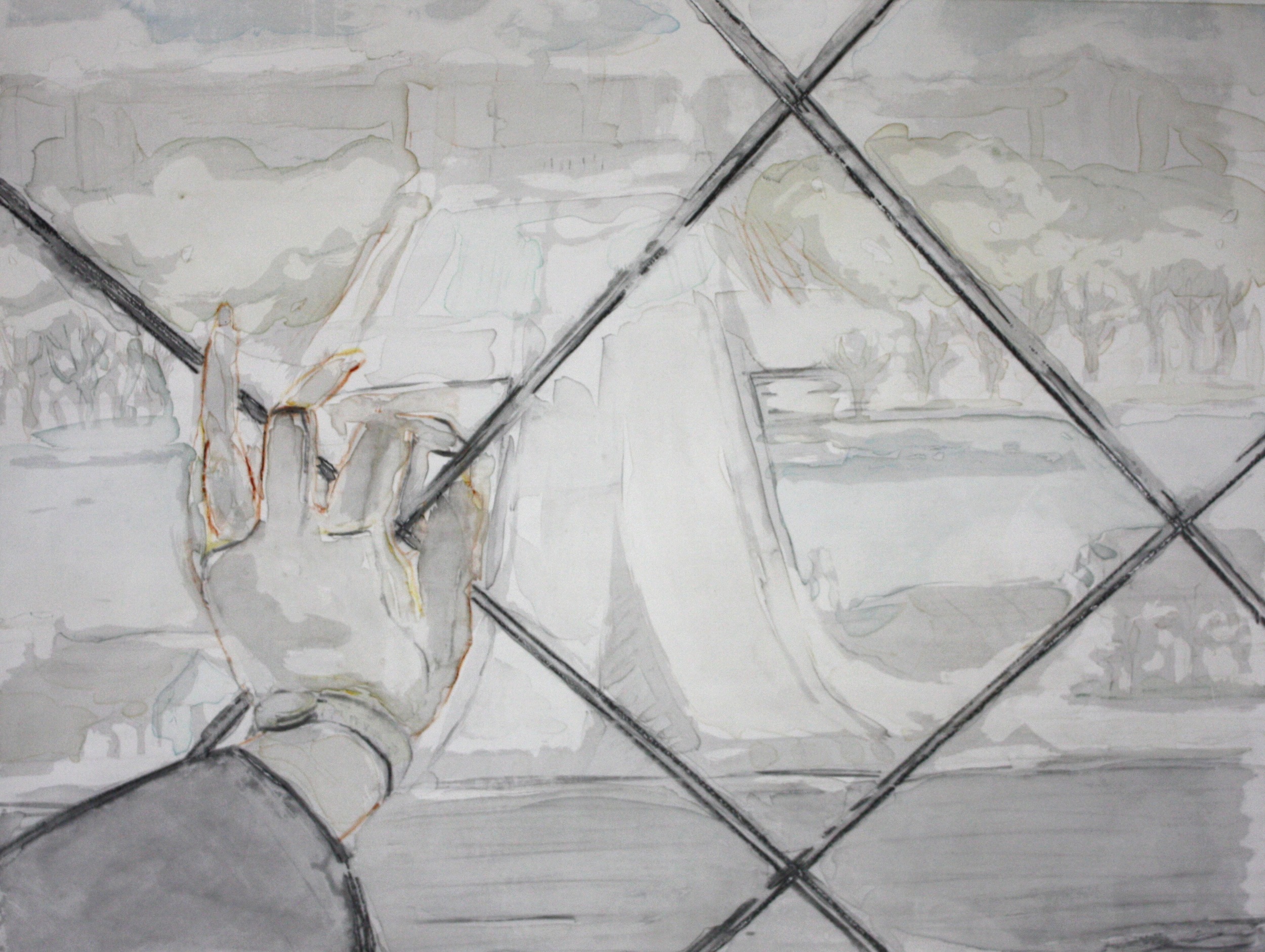  monoprint screenprint, 2011. 