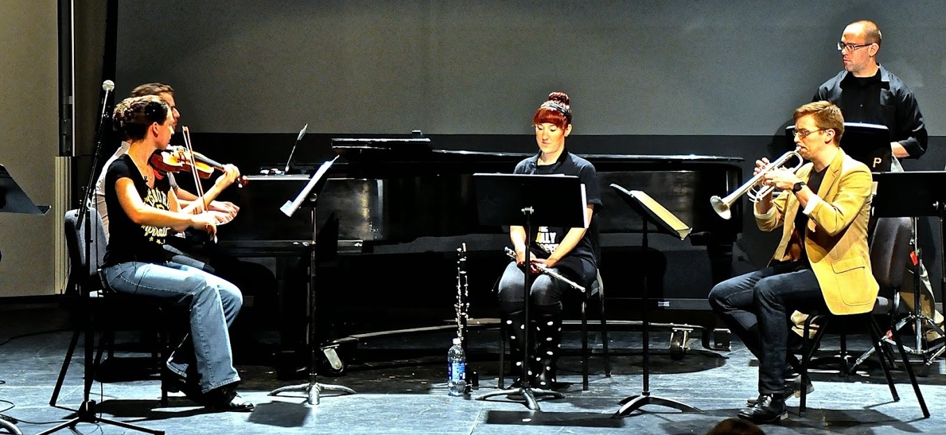 Perfect Pitch premiere performance - Tuesday, April 22, 2014 - Kresge Theater, Carnegie Mellon University Performing Charles Ives' scherzo, "All the Way Around and Back" about a foul ball in baseball.