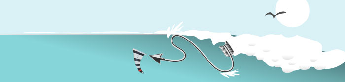 As sock jam stands more upright, it turns shorter than a longer raked fin, allowing you to stay tighter in the pocket. 