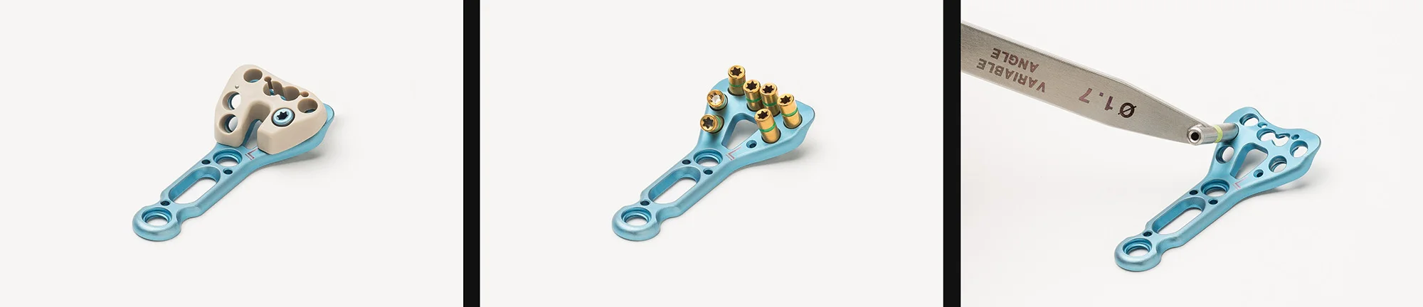 AR-8916VSL-03, Left Volar Standard Distal Radius Plate, 3H, With PEEK Aiming Guide