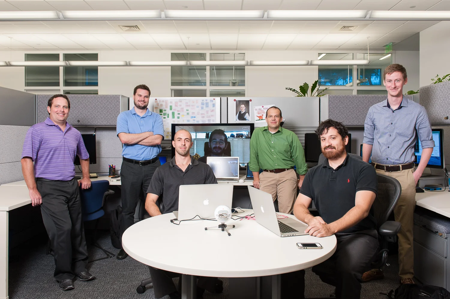 Web Development Team in their Bullpen