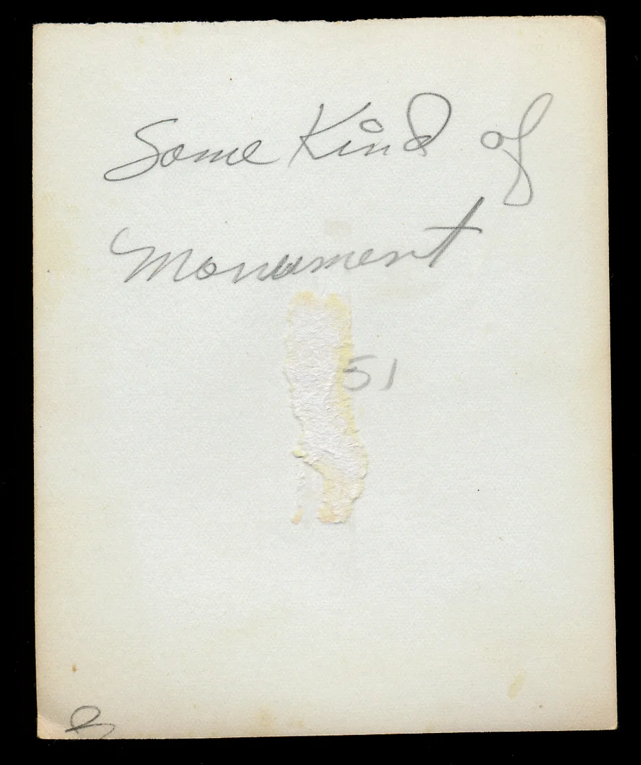 Some Kind of Monument, 1951