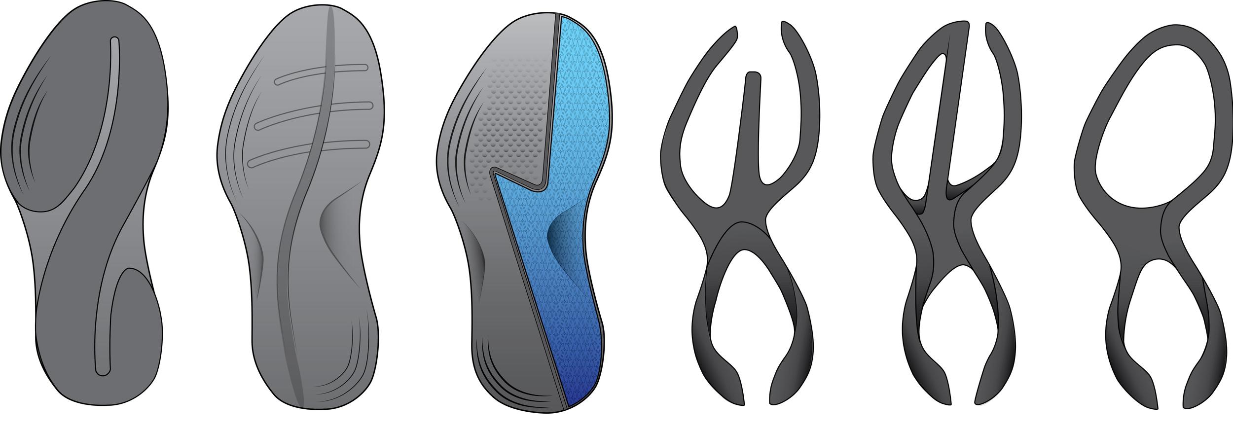 Simplistic/minimal tread exploration and 'Torsion Sprint Plate' design. 