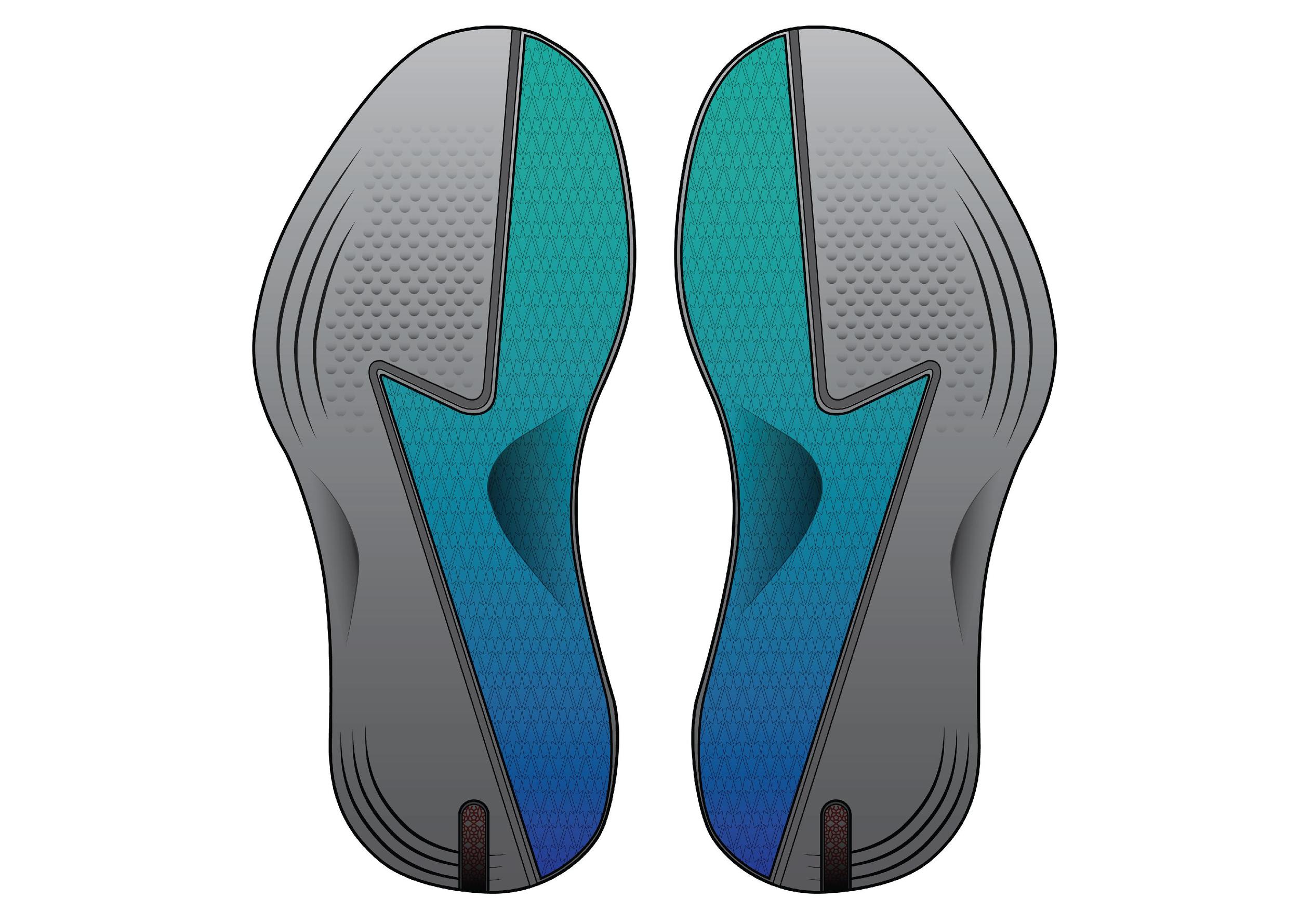 The tread pattern references Andrew's iconic logo while remaining minimal for increased traction.