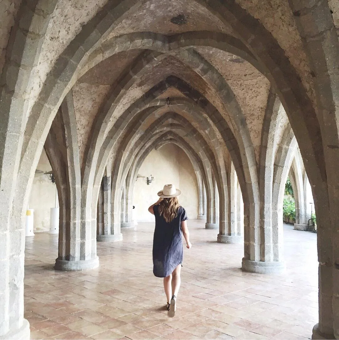 Wandering the abbeys of Villa Cimbrone...thank you everyone for your suggestions of where to go! So grateful, this place was a dream!