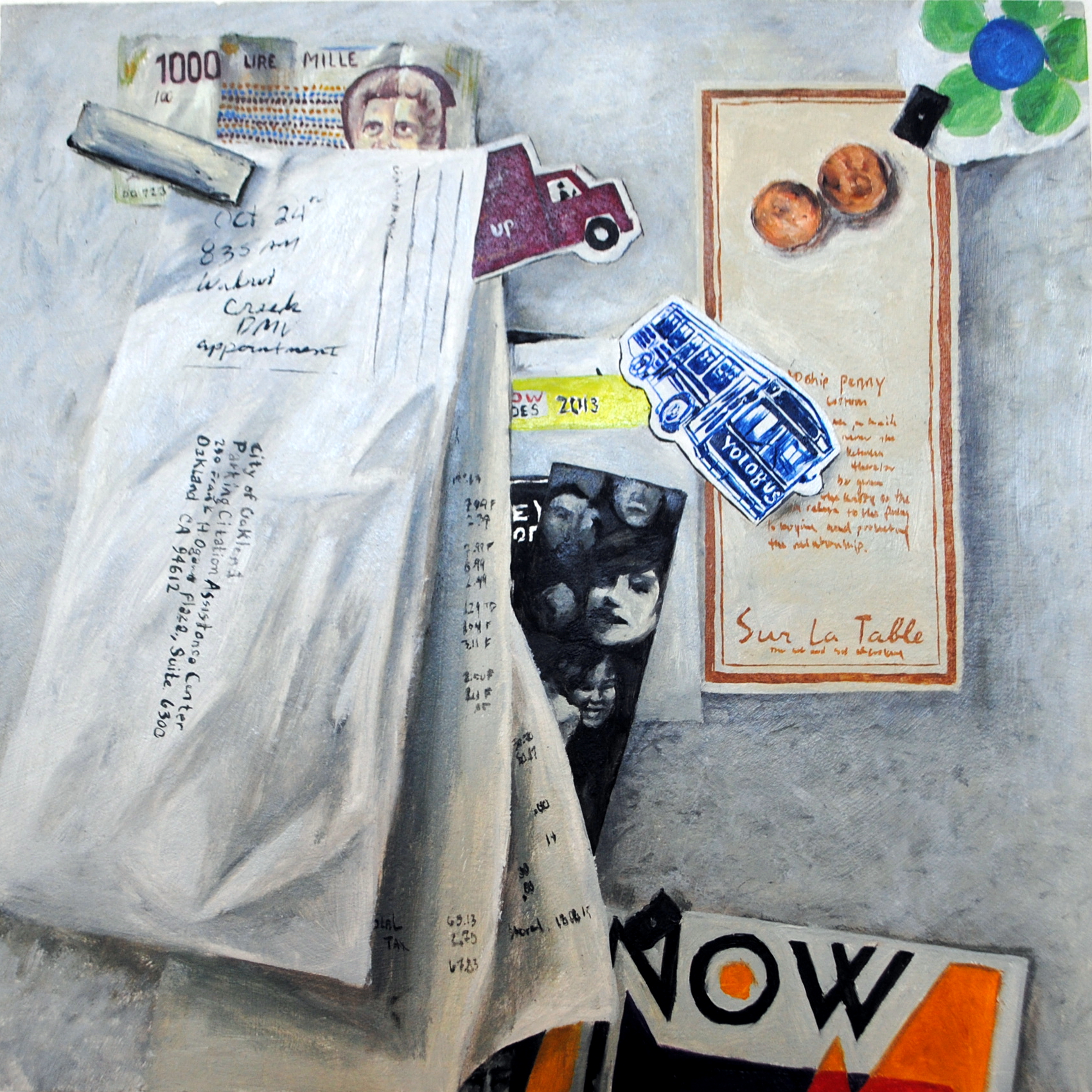 Collection (Fridge), Oil on canvas, 10” X 10”,  2014