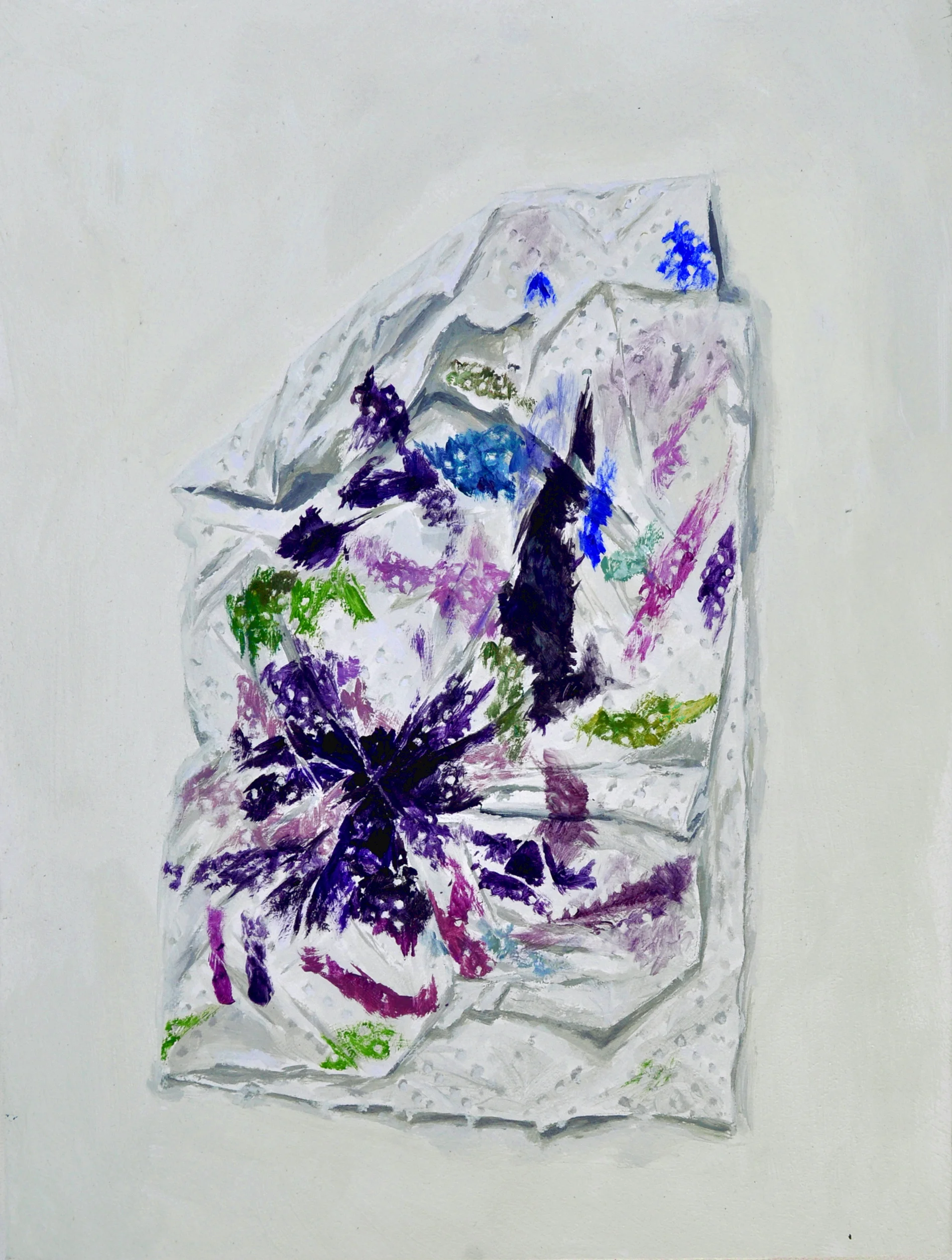 Still life with Black Daliah, 12” x 9”, Acrylic on Panel, 2014