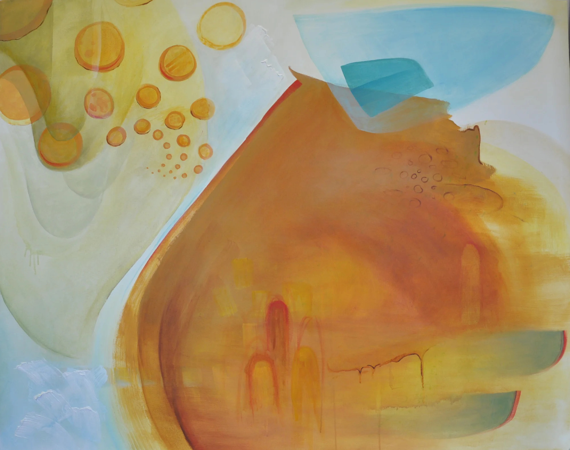 Student Work - Abstraction, Intermediate painting, 4’ x 5’, Oil or Acrylic on canvas, 2015