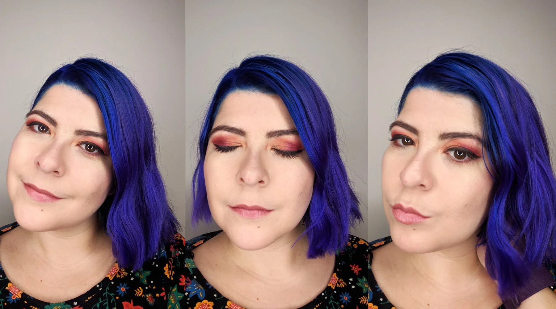 Me with my insanely fresh blurple hair.
