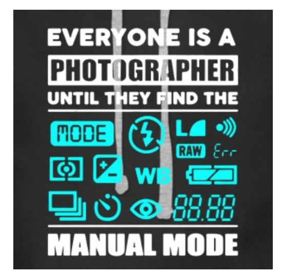 Trust me, buy this (or other cool shirts linked below) for your REAL photographer friends, (that earn their living creating images) and they'll LOVE you for it! https://www.spreadshirt.com/the+camera+gifts