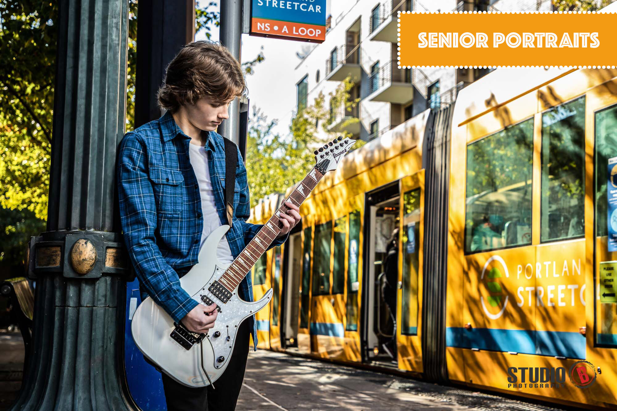 Portland Senior Pic with guitar