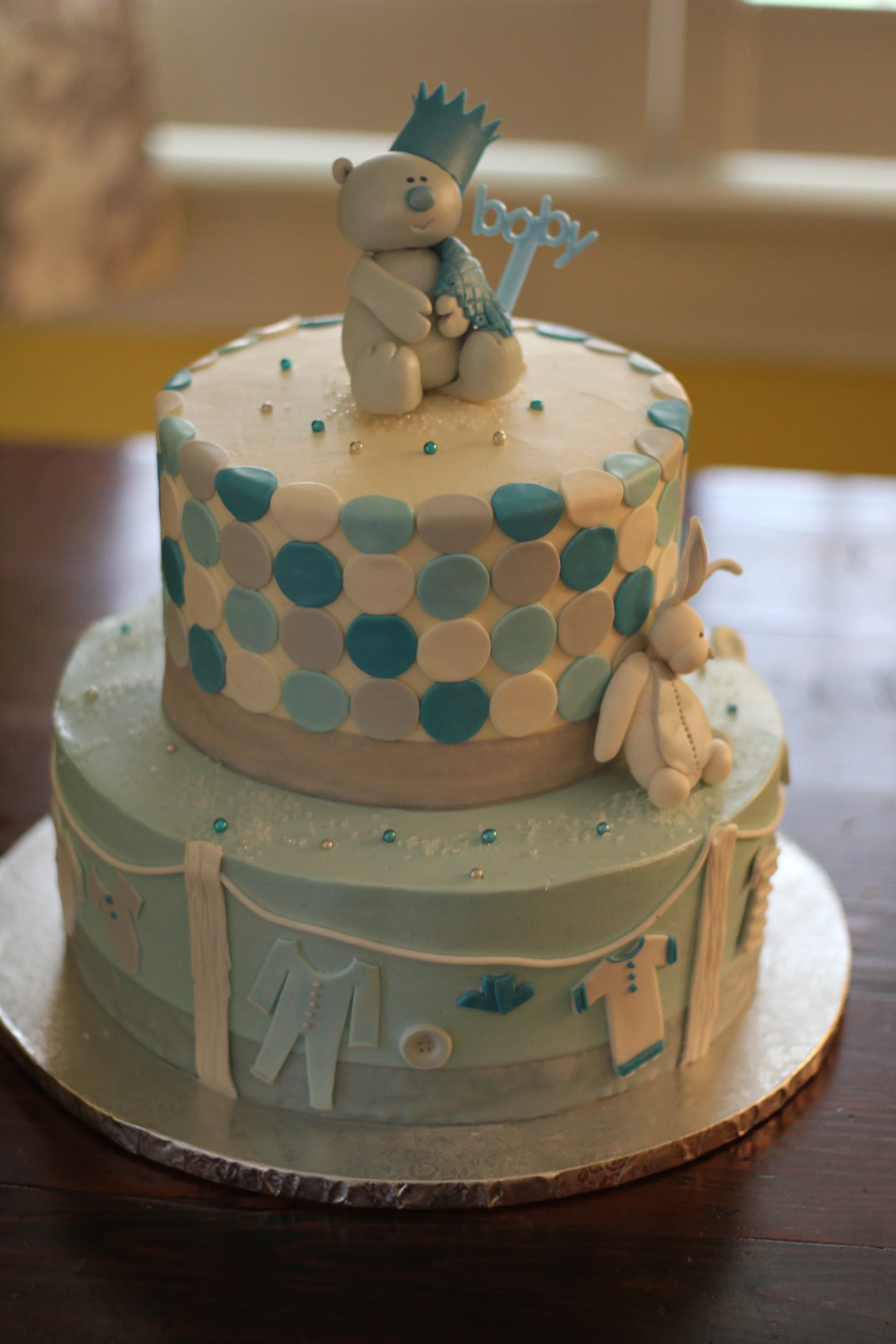 Oh boy!  baby shower cake