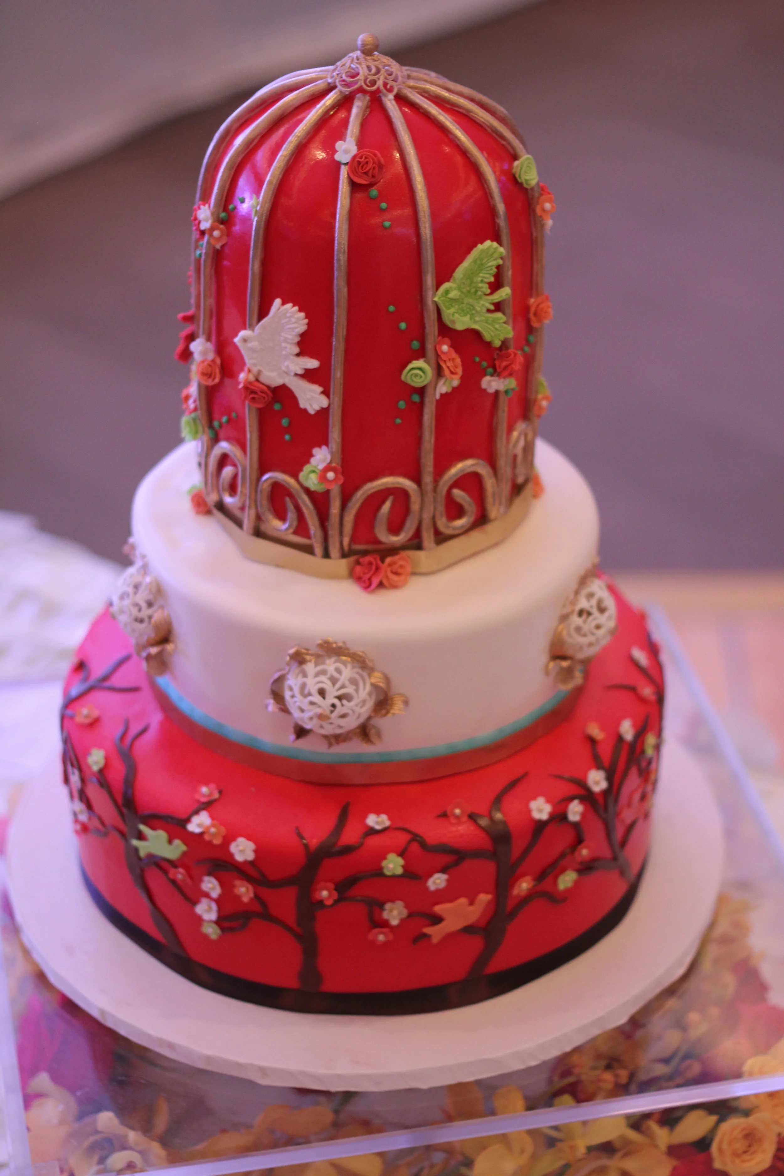 Birdcage wedding cake