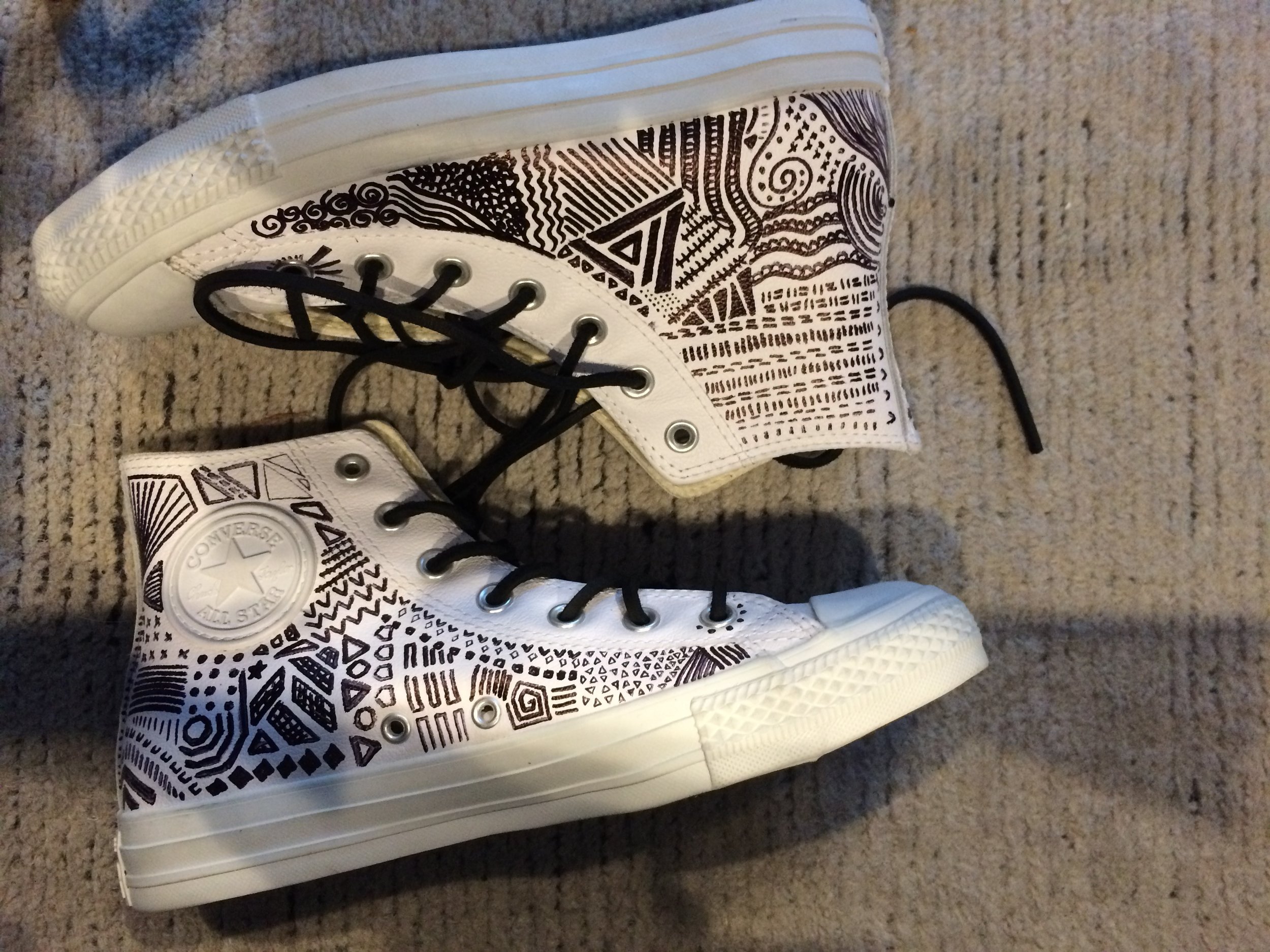 sharpie on leather sneakers