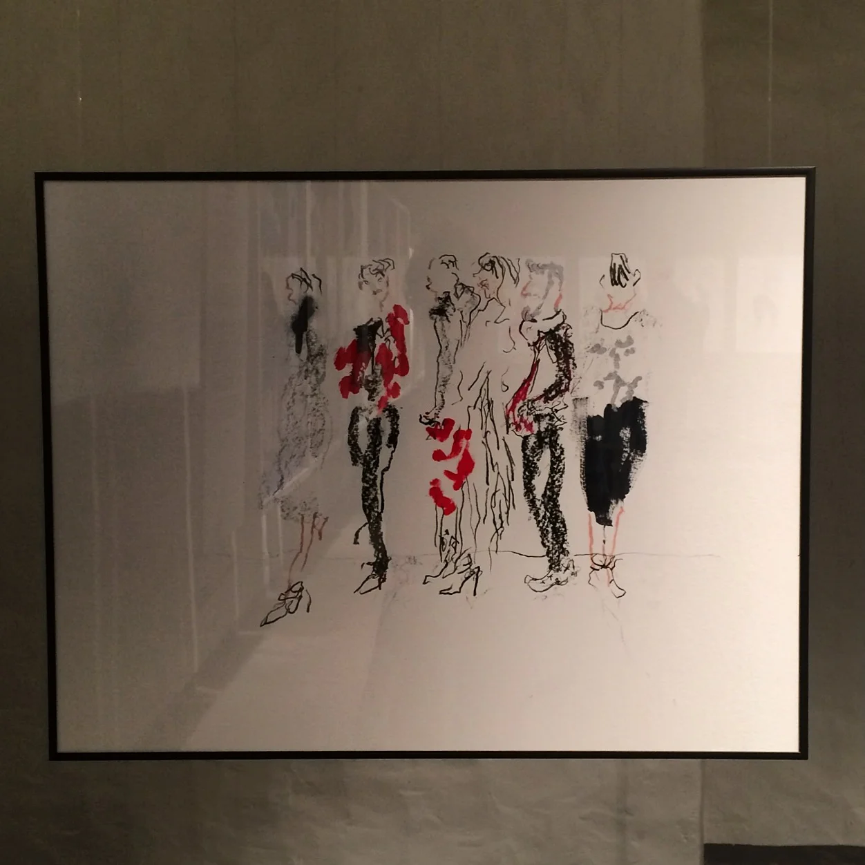 An original live drawing I made of the backstage scene at Misha Nonoo fall/winter 2015-2016 show in New York