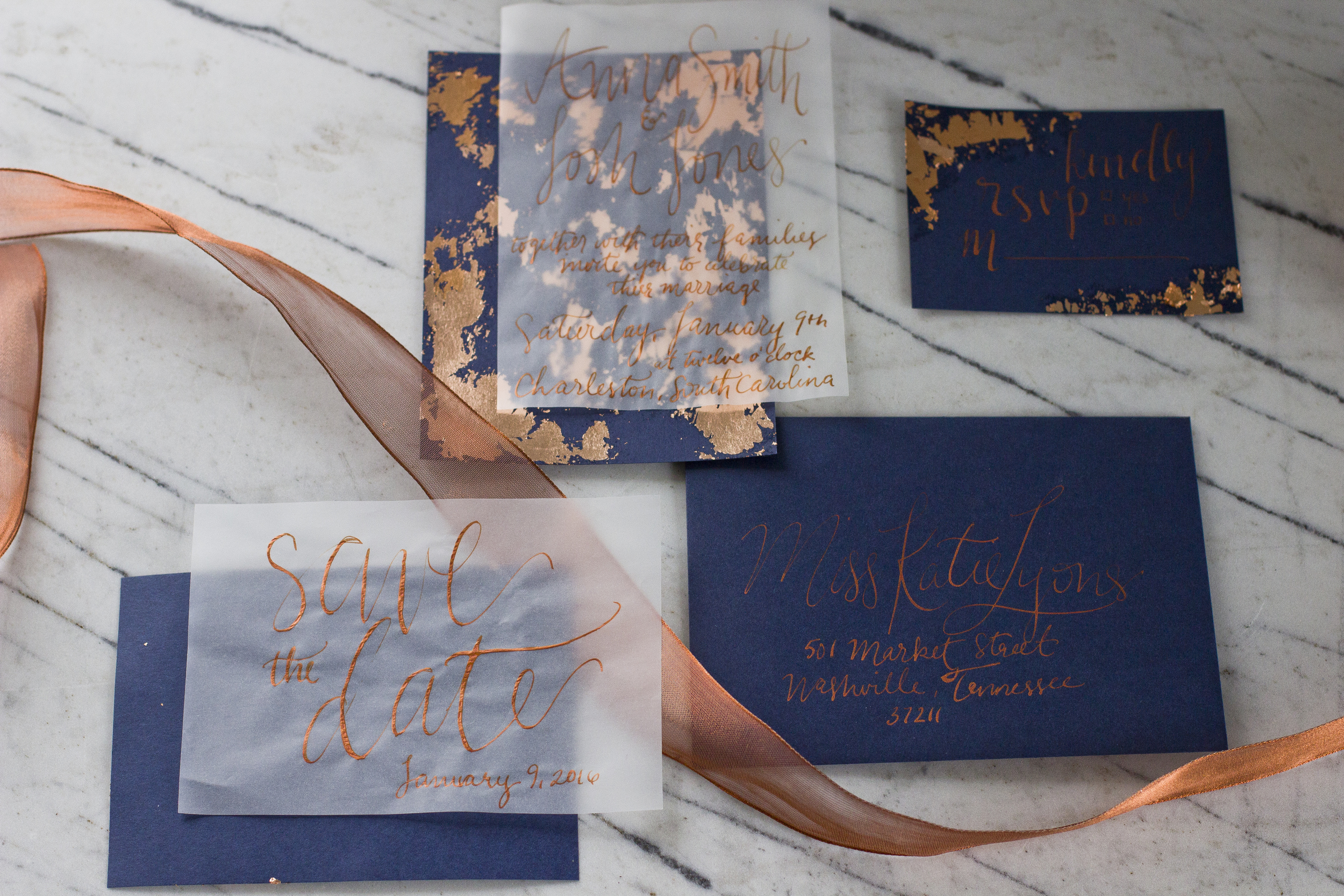 This is actually one of two invitation suites I designed for the workshop.