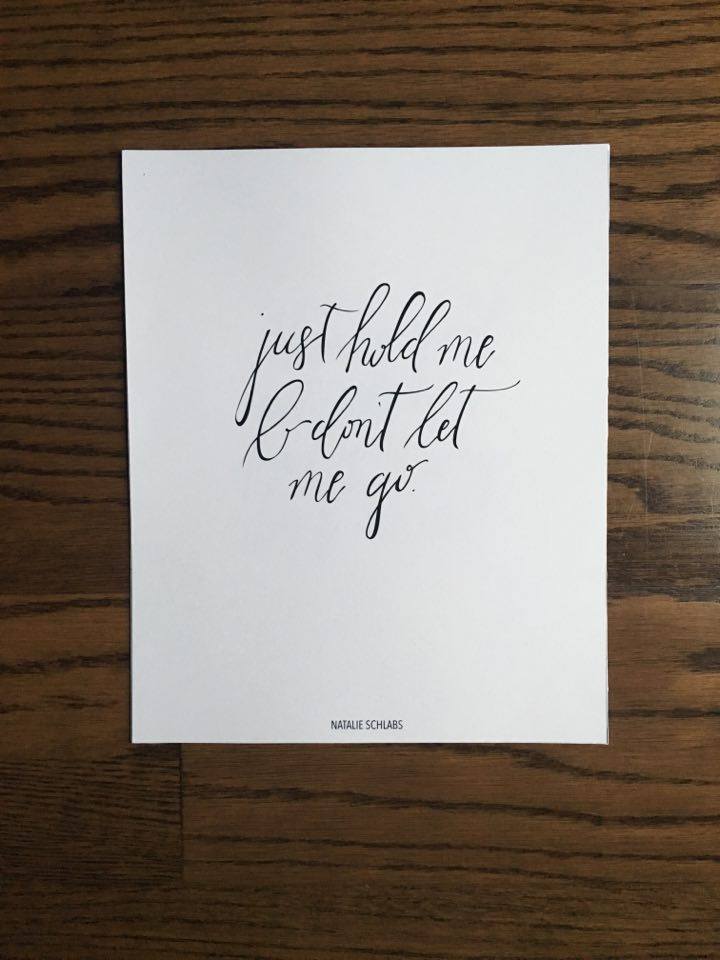 Natalie Schlabs ' "Sit With Me" lyric print