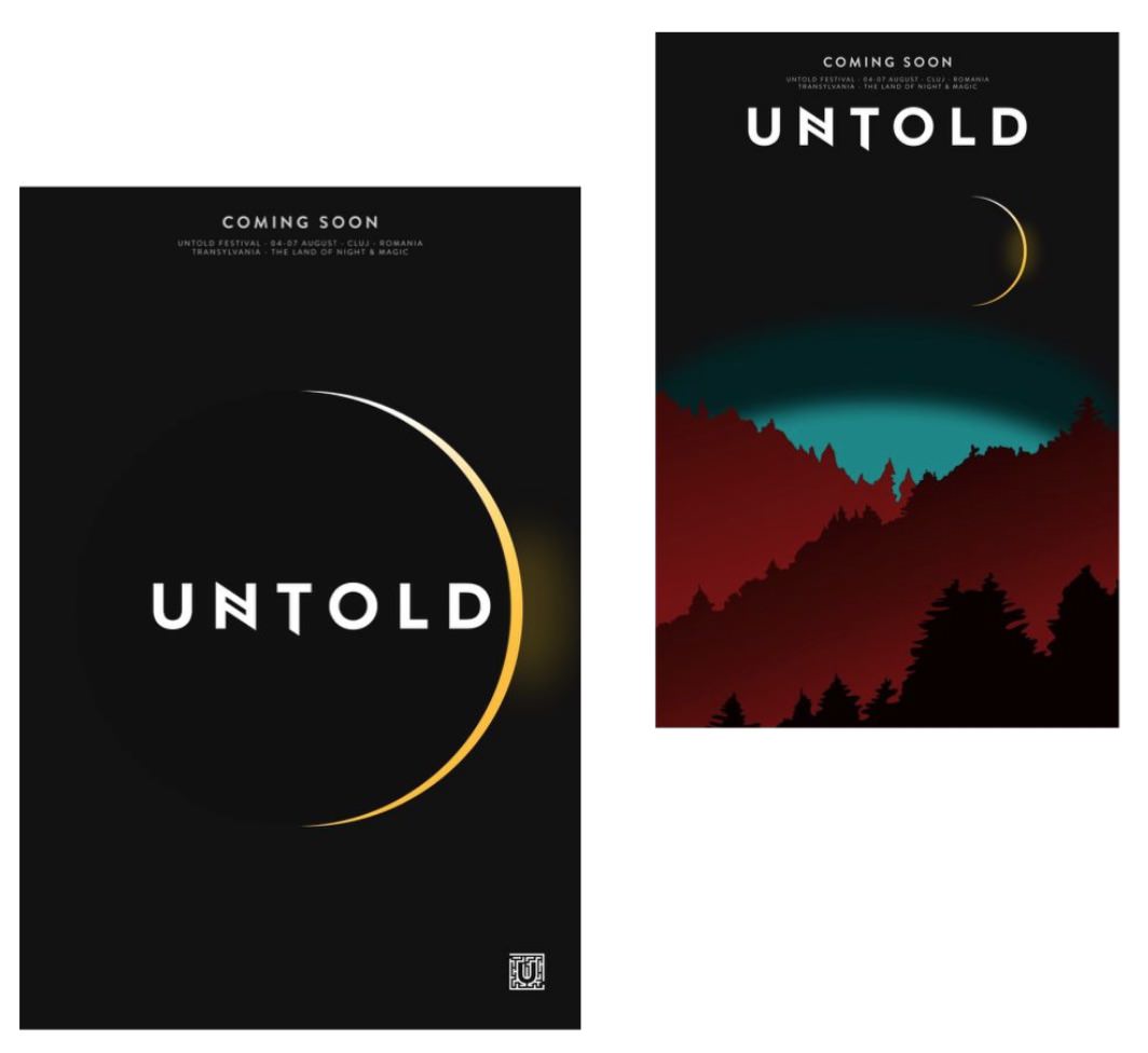 Untold posters anticipating the new edition of the festival
