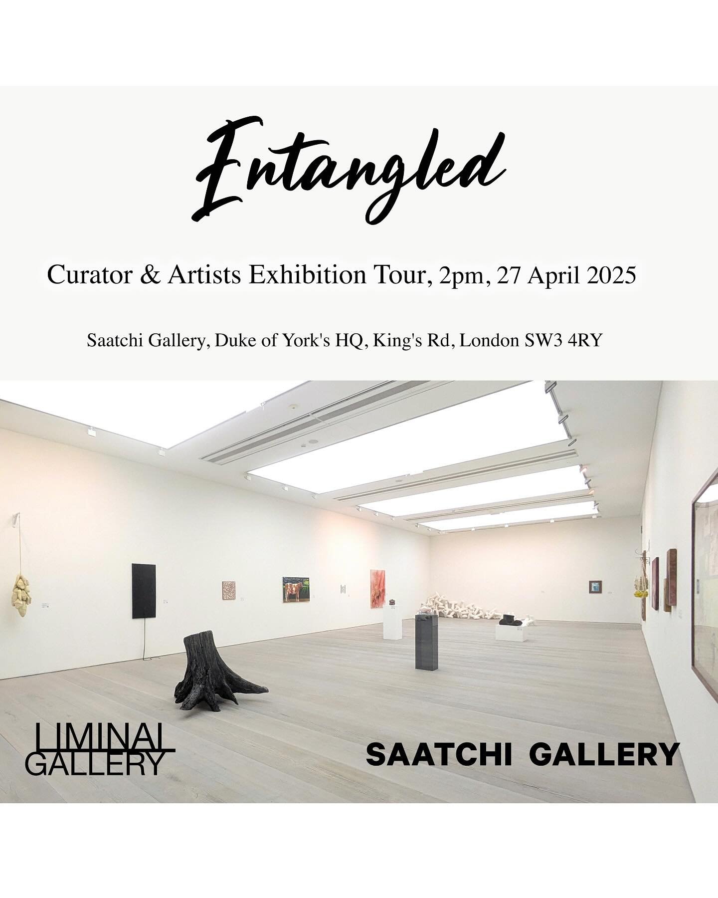 I&rsquo;ll be at Saatchi this Sunday at 2pm for a Curator &amp; Artist&rsquo;s tour of &lsquo;Entangled&rsquo; led by @louise_fitzjohn @liminal_gallery Come along for a deeper insight into the works and the stories behind them. It&rsquo;s free and al
