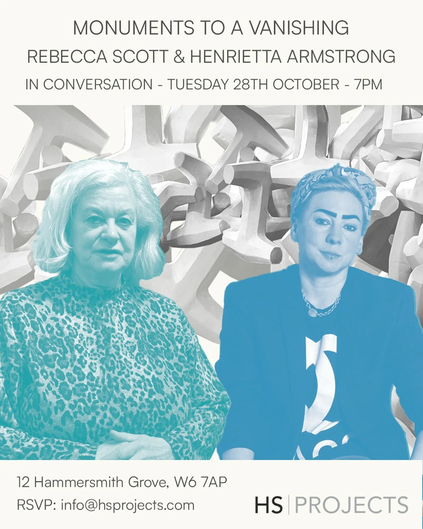 HS Projects presents an In Conversation with artist Henrietta Armstrong and Rebecca Scott, artist and co-director of Cross Lane Projects and Vestry Street. ⁠ Join us on Tuesday 28th October at 7pm for a discussion of Henrietta&rsquo;s solo exhibition