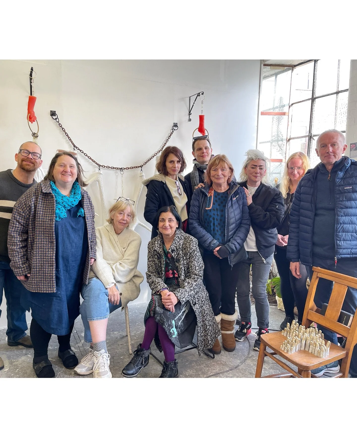 Had a fantastic studio visit with Rolina Block and her students on Saturday. I really enjoyed sharing my practice, through sculptures, explorations of protection, transformation and materiality plus having thoughtful discussions about what it means t