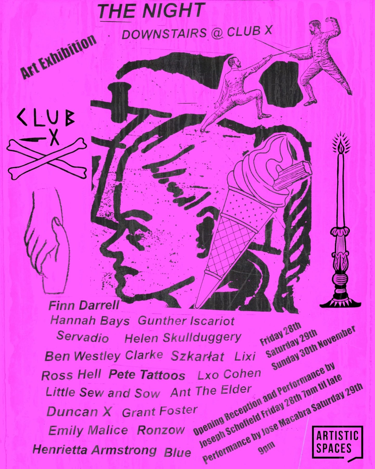 Very excited to be part of this absolute monster of a show at CLUB X this Friday. We&rsquo;ve taken over the whole ground floor, performances, sound and an incredible line up of artists, it&rsquo;s going to be 🔥👹🔥

CLUB X PRESENTS: THE NIGHT

We a